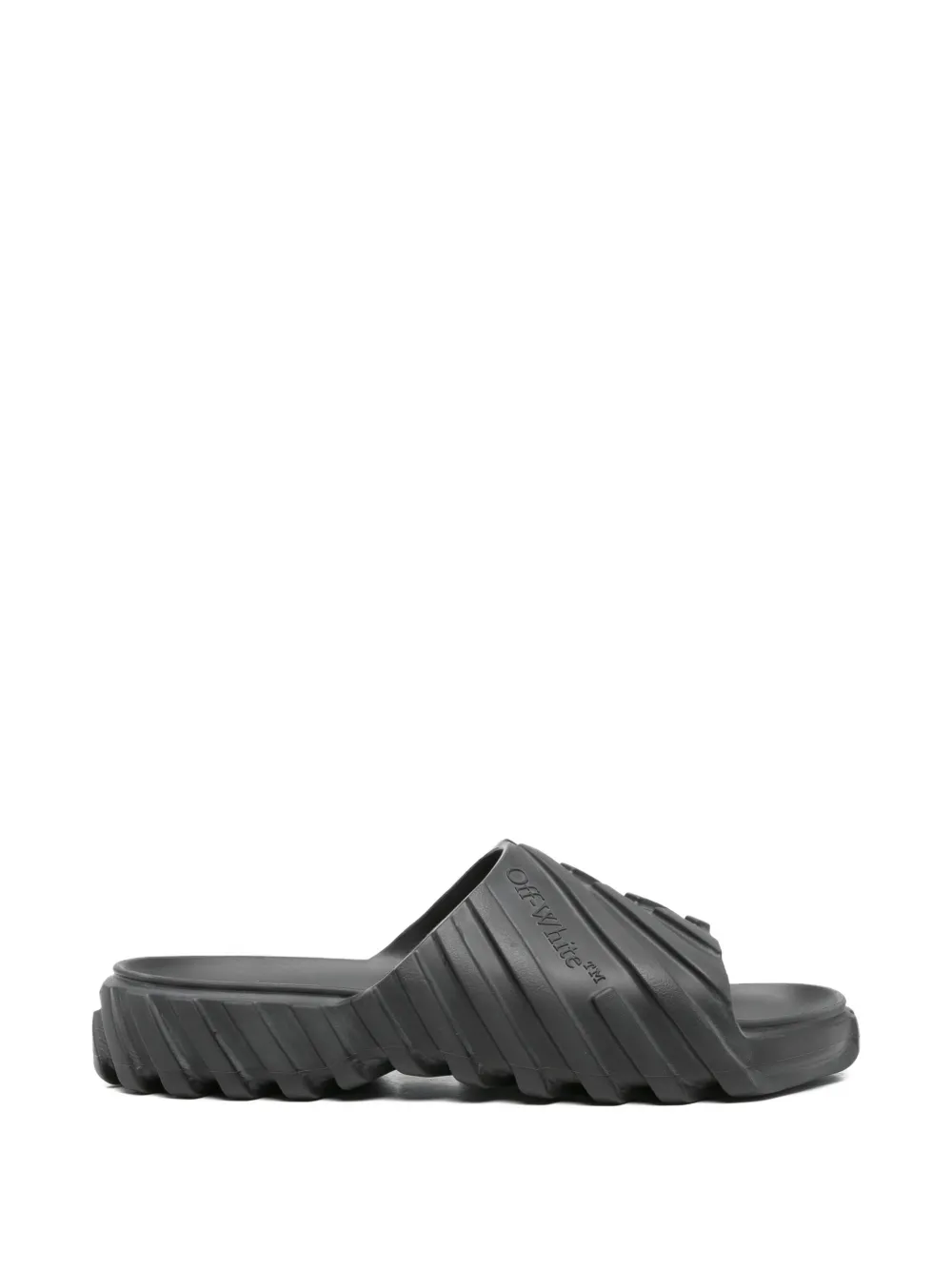 Off-White Pre-Owned Sandali slides goffrati - Nero