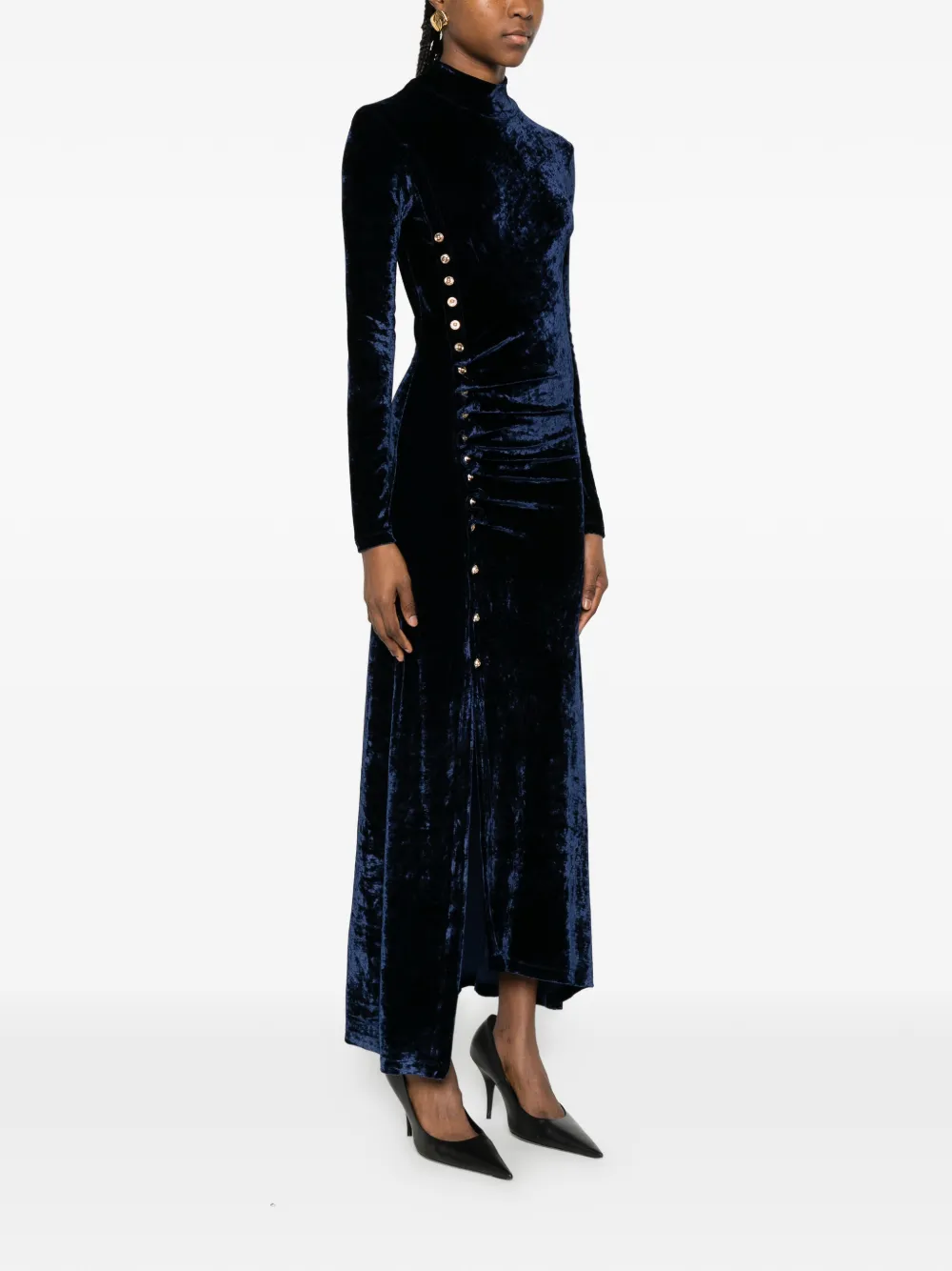  Paco Rabanne Pre-owned Button-detail Dress - Blue 
