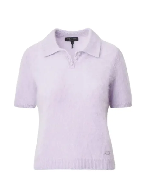 rag & bone Jada brushed cashmere polo shirt