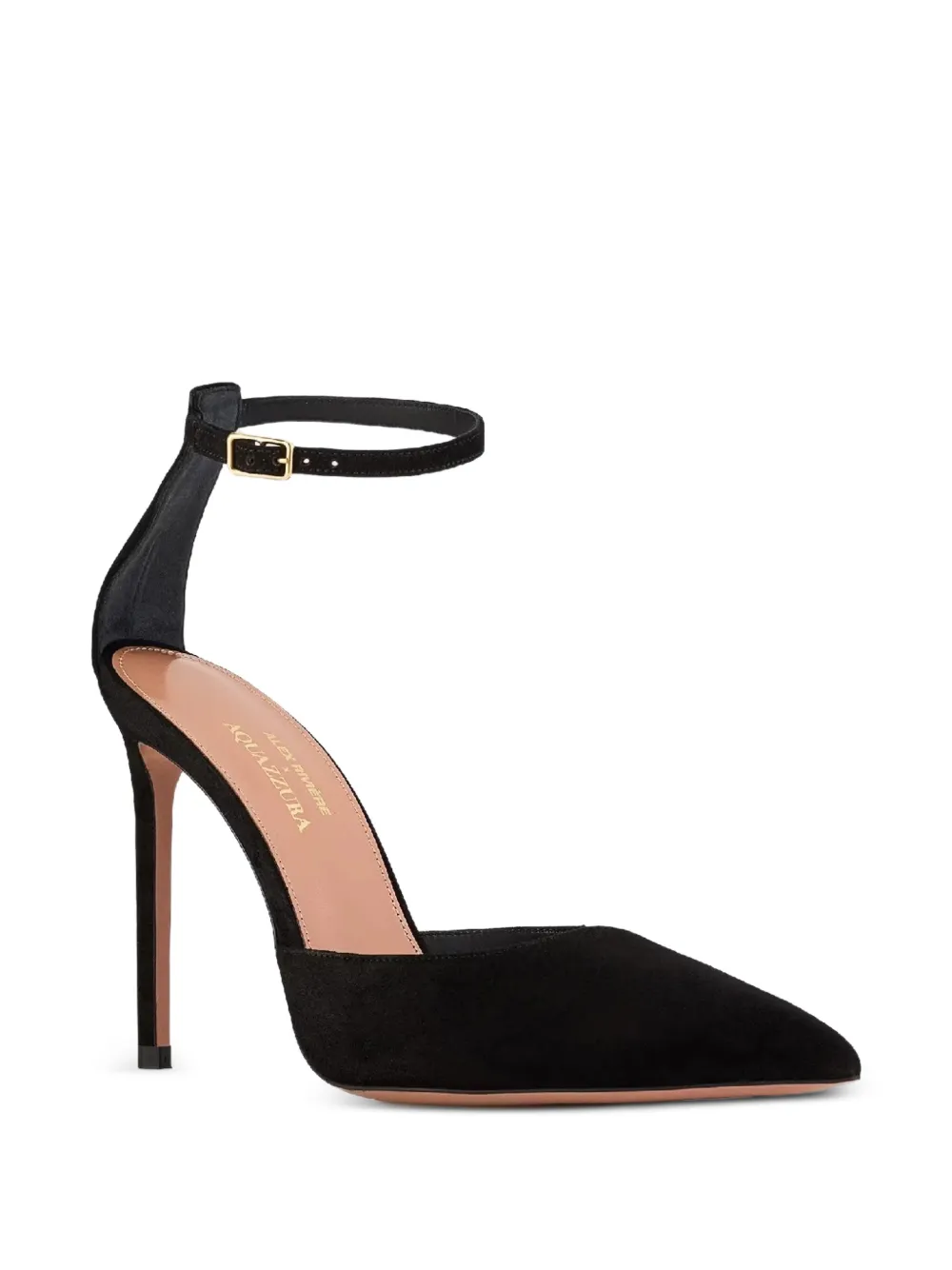 Aquazzura x Alex Rivière 105mm D'orsay Pointed ankle-strap Pumps