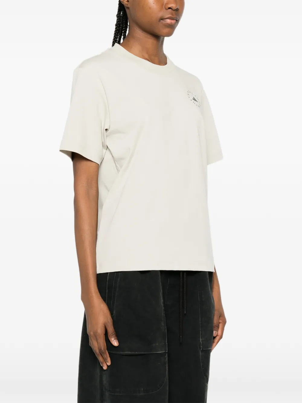 adidas by Stella McCartney x adidas x Stella McCartney T-shirt met logo Beige