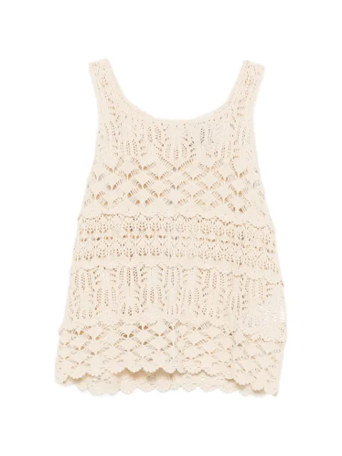 Semicouture openwork sleeveless top