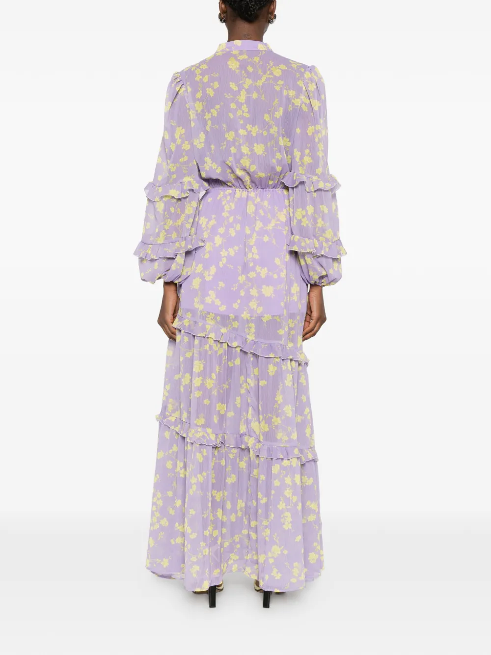 Catalina Maxi-jurk met bloemenprint Paars