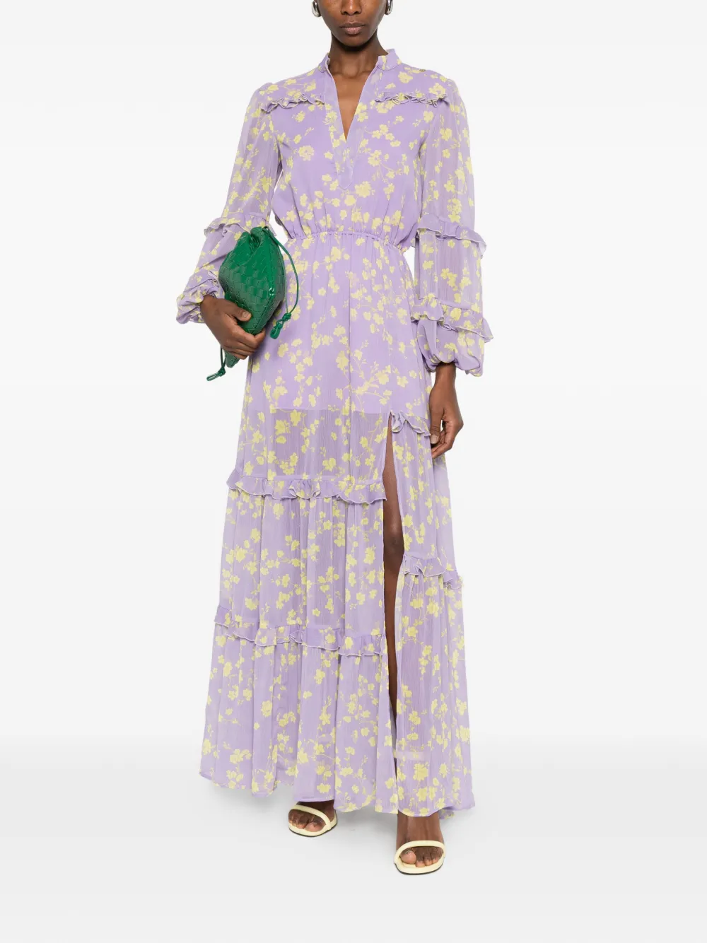 Catalina Maxi-jurk met bloemenprint Paars