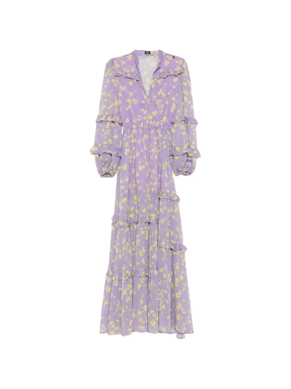 Catalina D'anglade floral ruffled maxi dress - Viola
