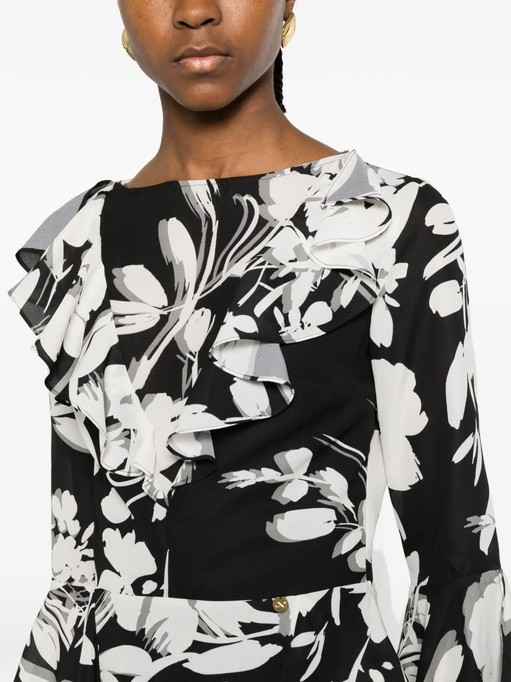 Catalina Mini-jurk met bloemenprint Zwart