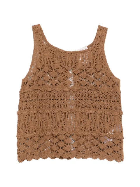 Semicouture openwork top