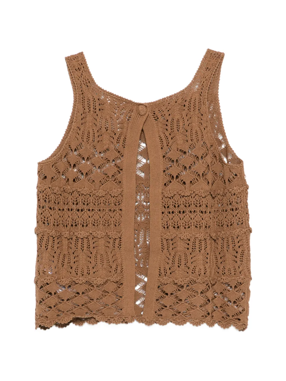 Semicouture Openwork Top - Brown 