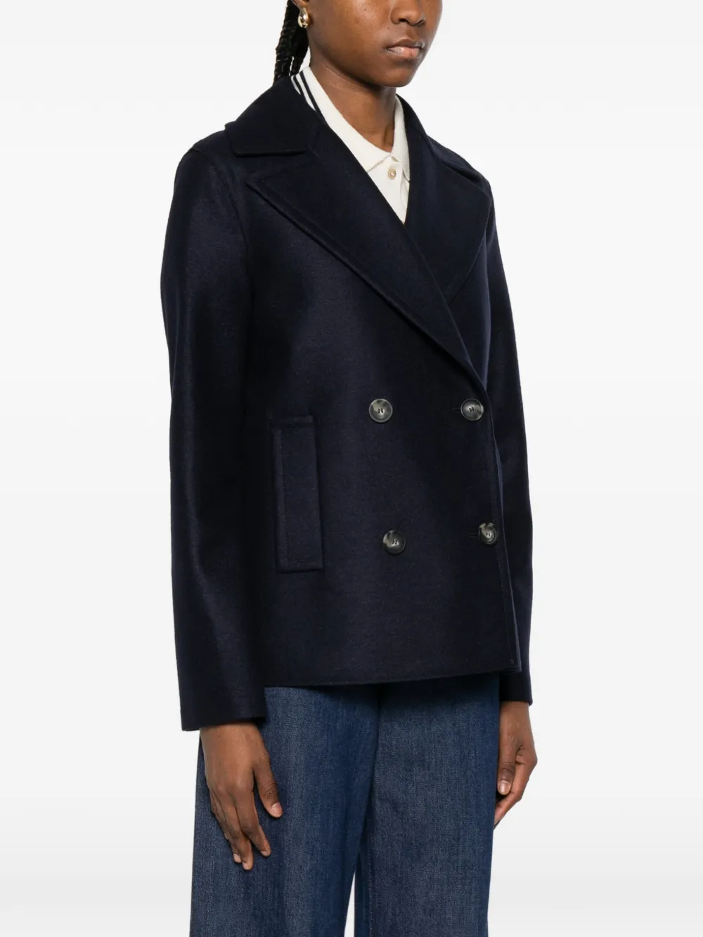 Harris Wharf London Jack met dubbele rij knopen Blauw