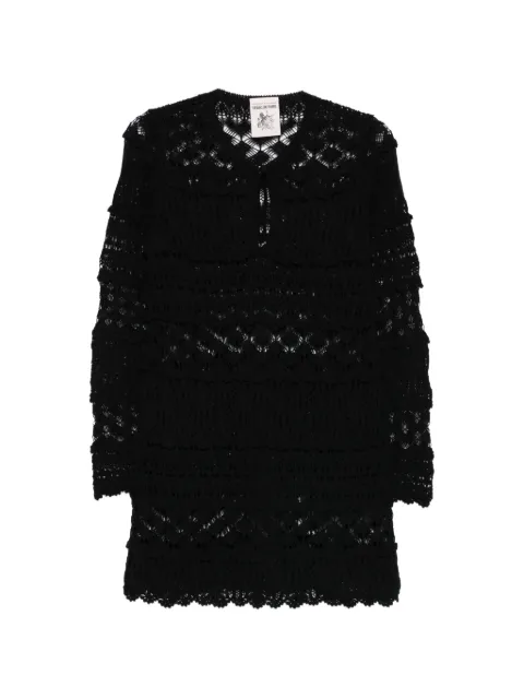 Semicouture vestido tejido con volantes