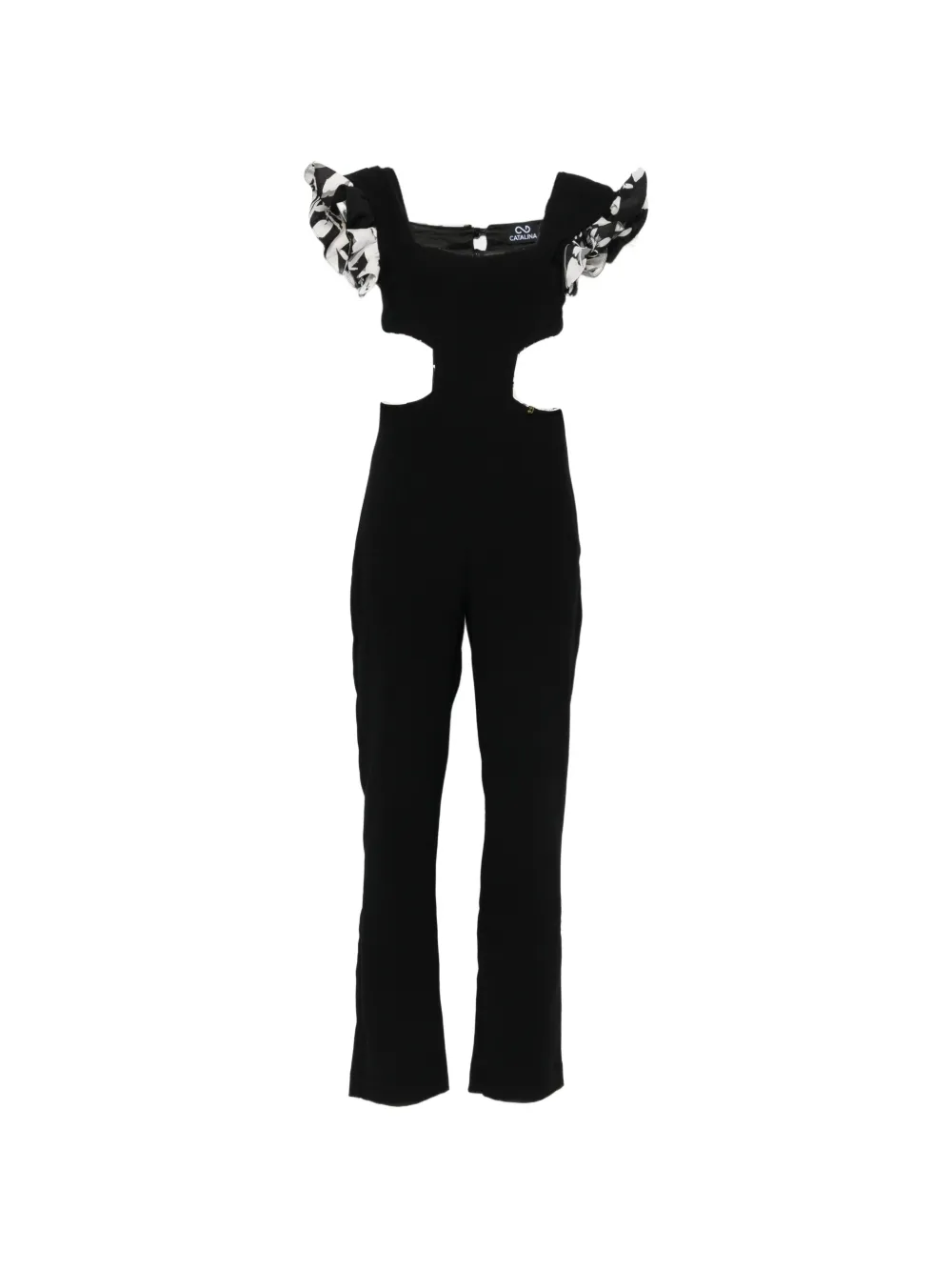 Catalina D'anglade ruffled cutout jumpsuit - Nero
