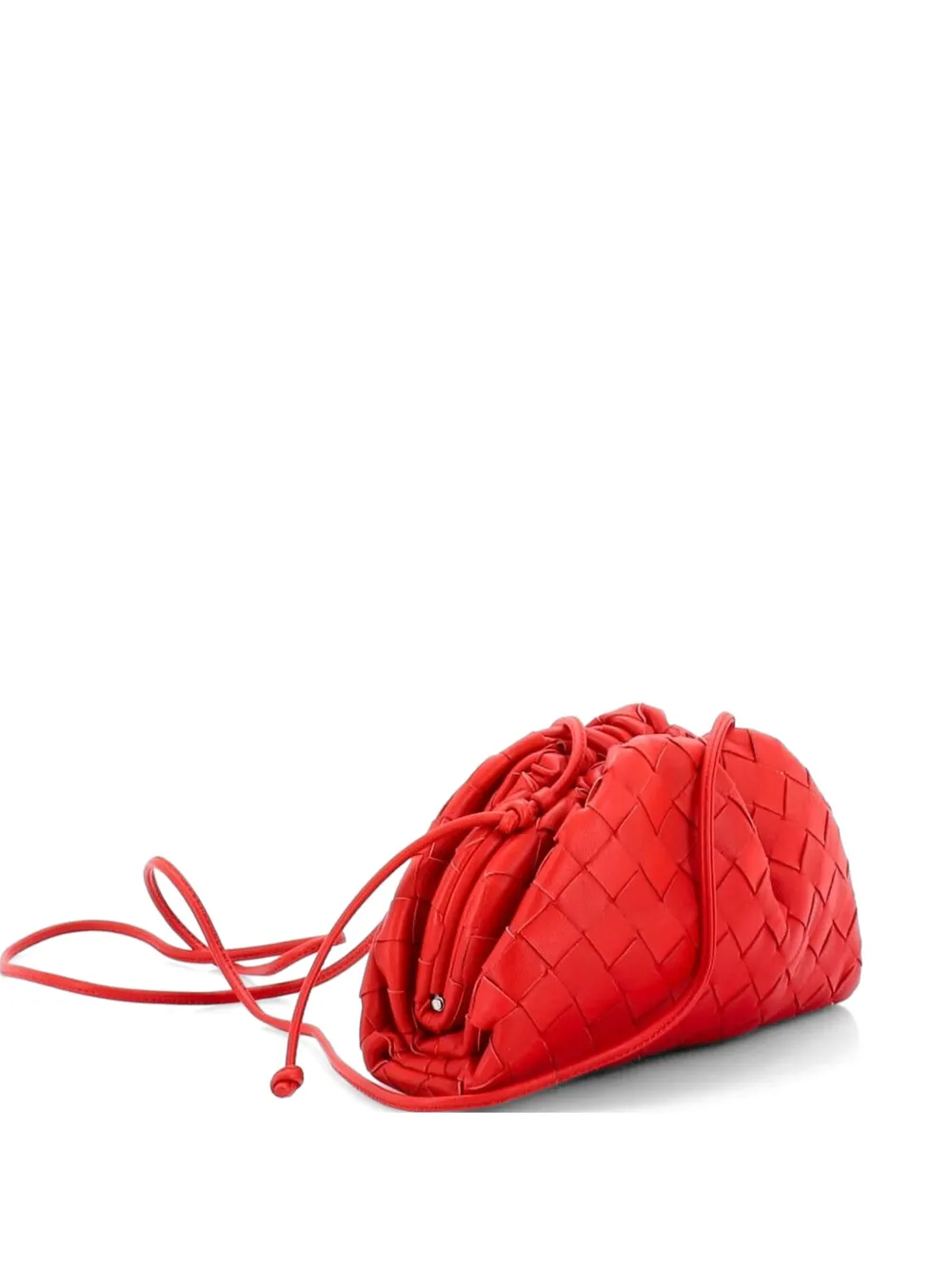 Bottega Veneta Pre-Owned The Pouch Intrecciato Nappa Mini crossbody bag - Rosso