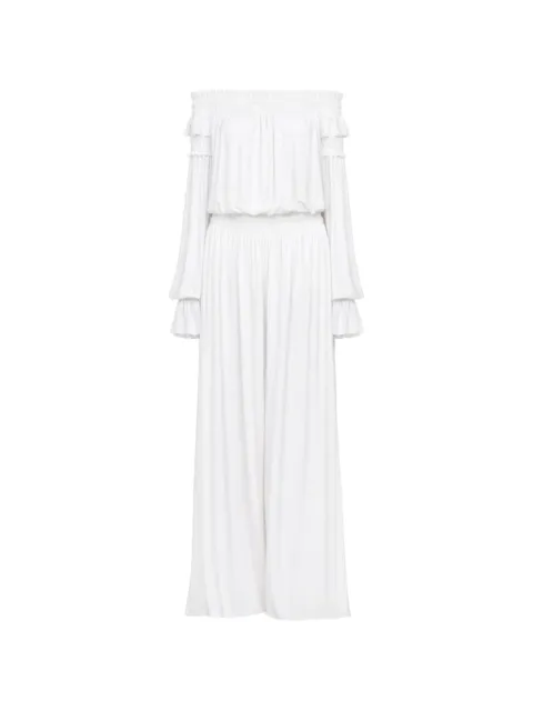 Norma Kamali ruffled peasant trousers