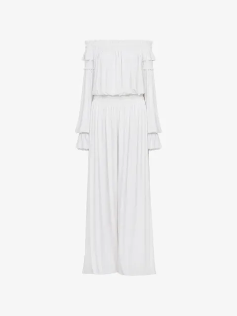 Norma Kamali ruffled peasant trousers