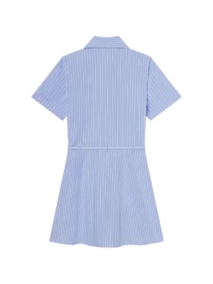 frame flare mini dress Champagne Linen Floral Print Flare Mini Dress