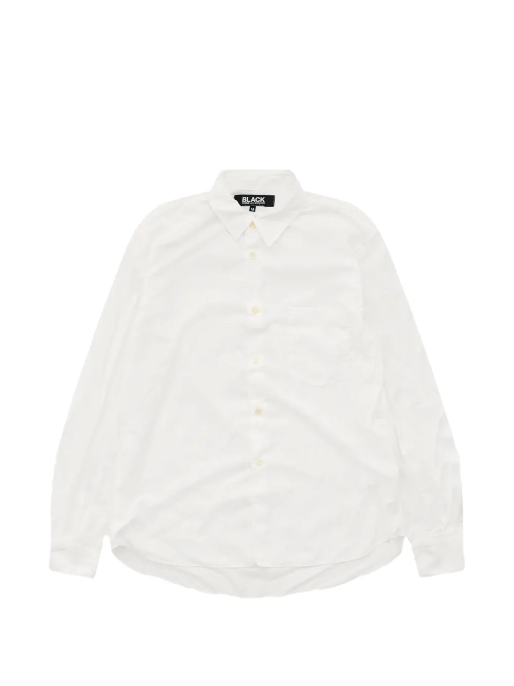 Black Comme Des Garçons patch-pocket shirt - White