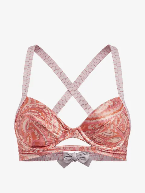 Del Maar Ruya paisley-print reversible bikini top