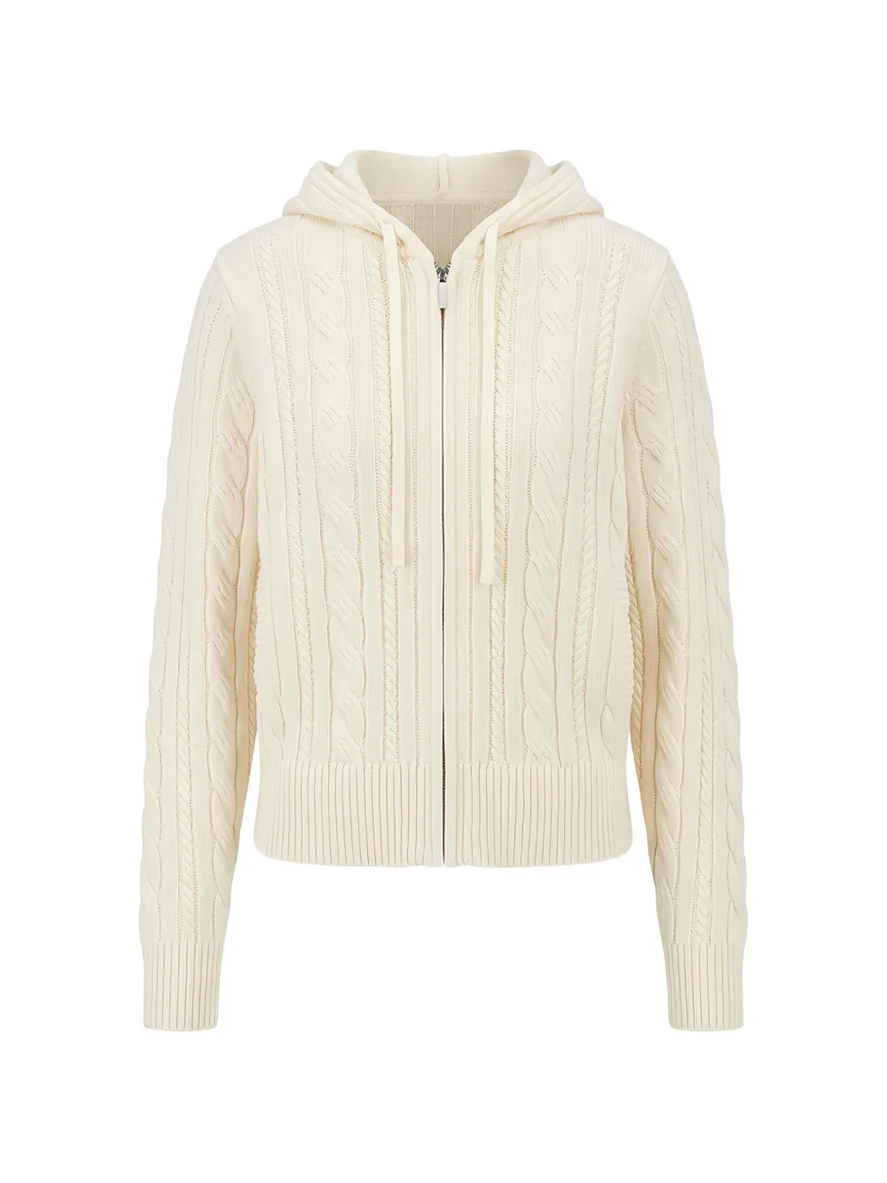 Patrick Assaraf Cable-knit Hooded Sweater In Multi