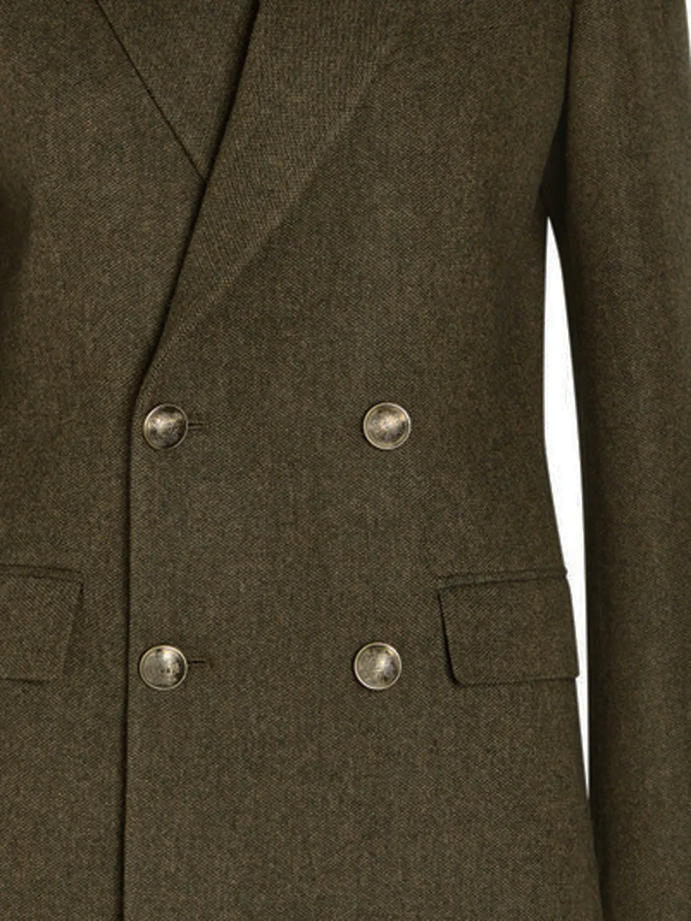 Nili Lotan Blazer met dubbele rij knopen Groen