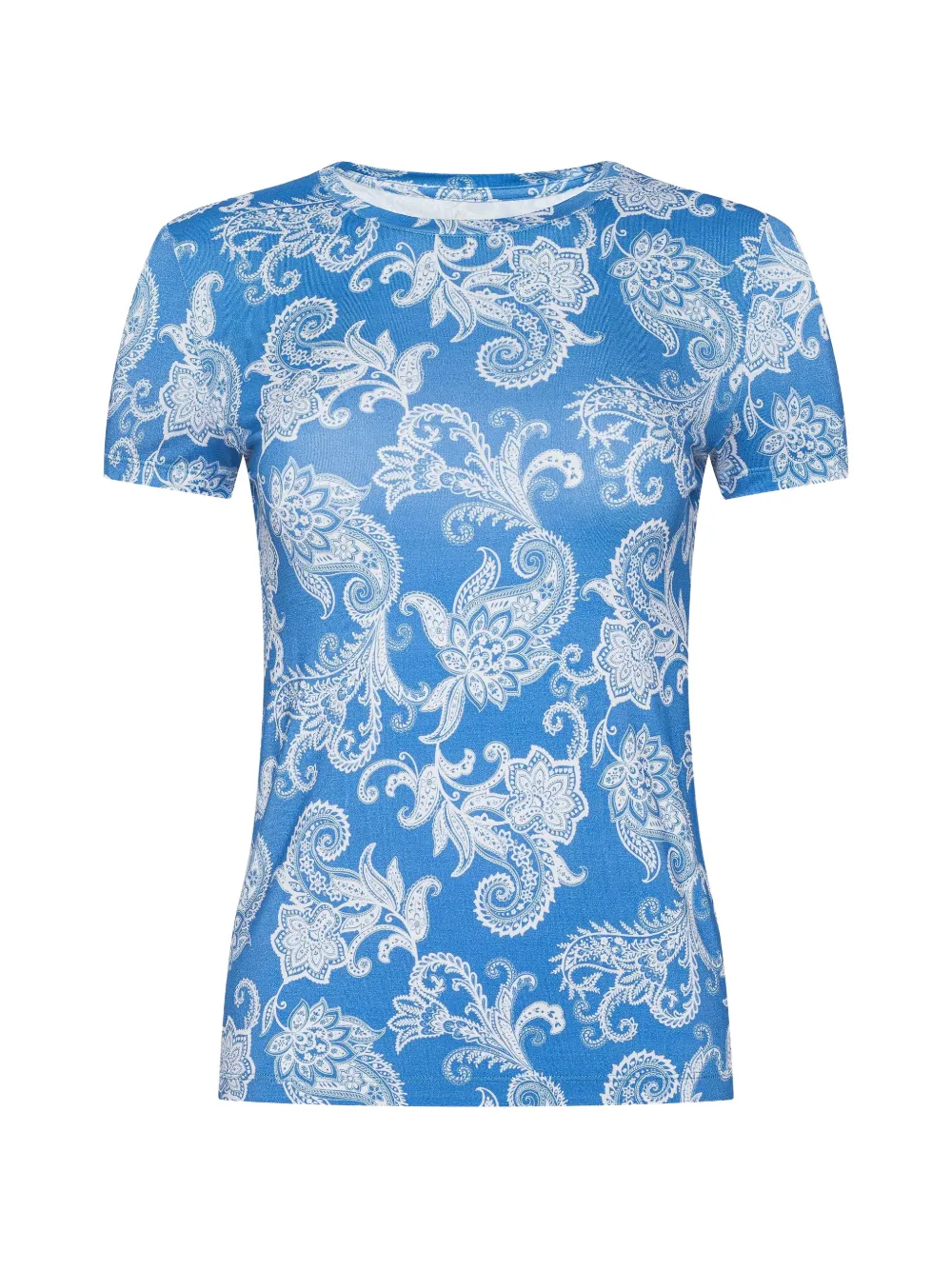 L'Agence paisley-pattern crew-neck T-shirt - Blu