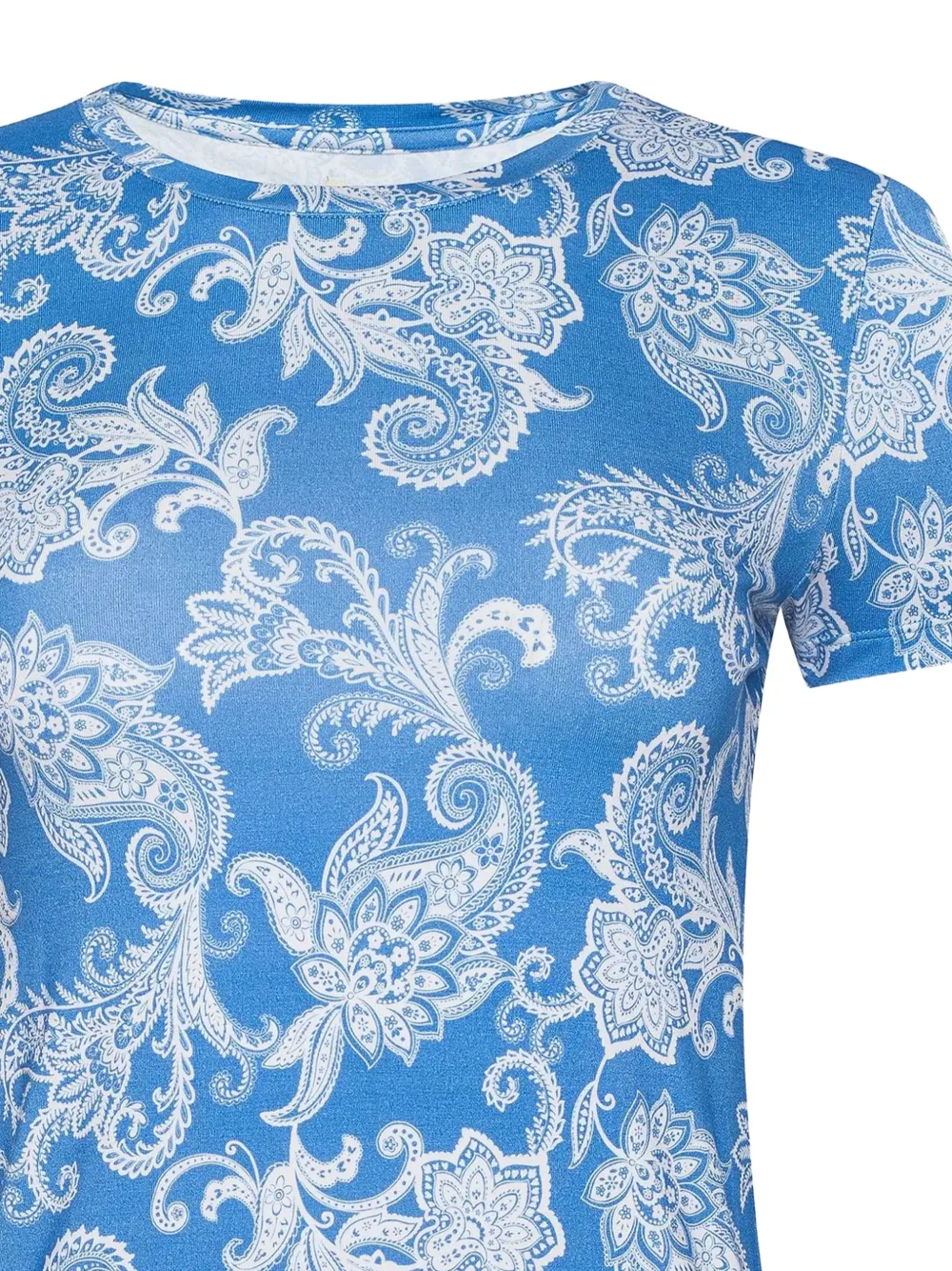  L'agence Paisley-pattern Crew-neck T-shirt - Blue 