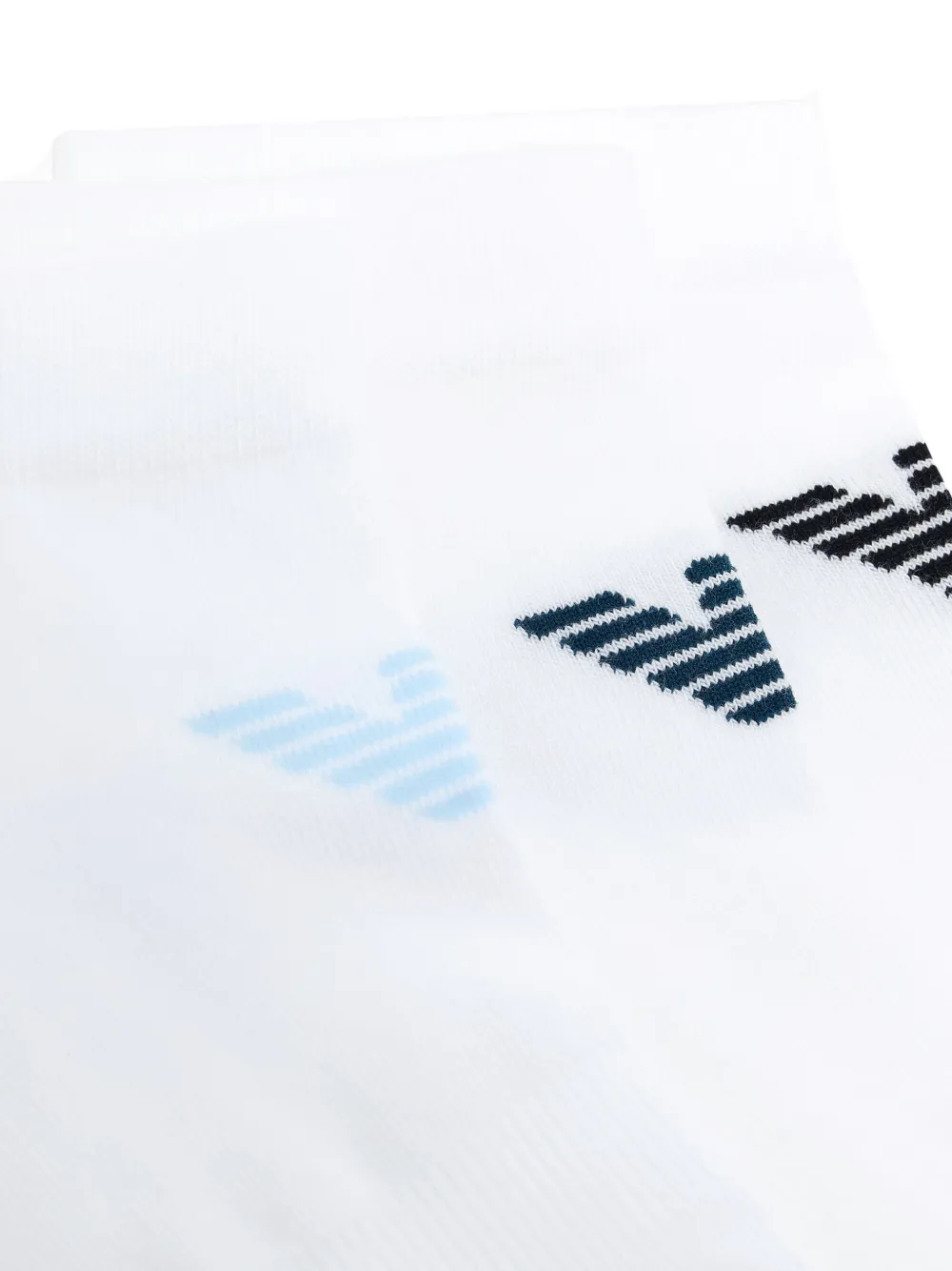 Emporio Armani Drie paar sokken met logodetail Wit