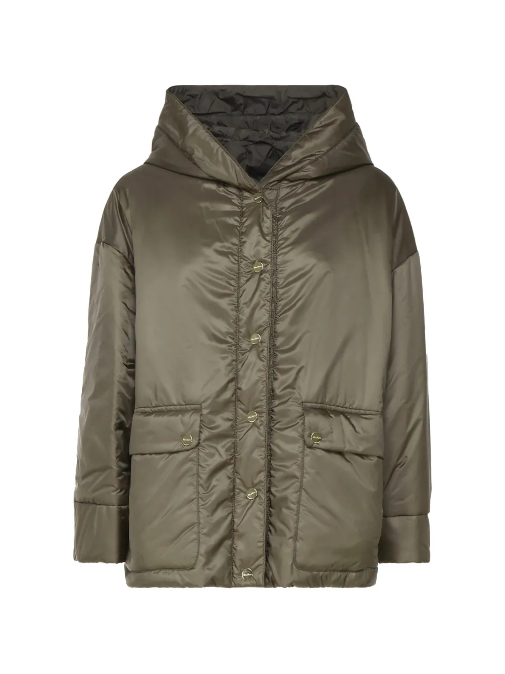 'S Max Mara hooded button-fastening jacket - Grün