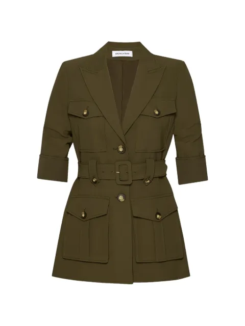 Veronica Beard flap-pocket belted jacket