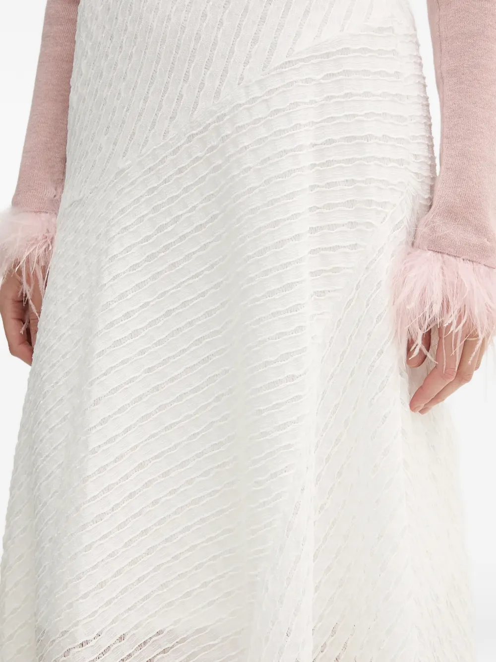 DKNY A-lijn midi-rok Wit