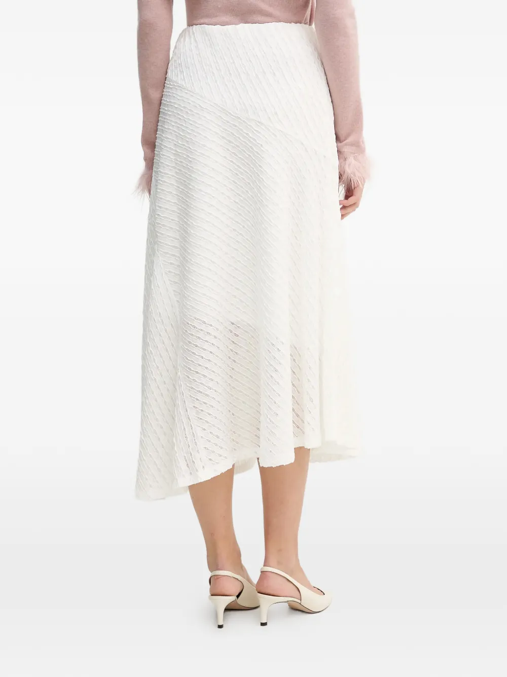  Dkny A-line Midi Skirt - White 