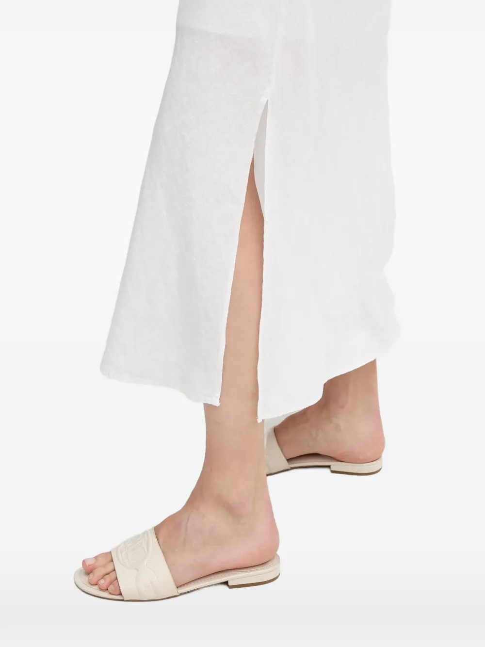 DKNY Midi-jurk met V-hals Wit