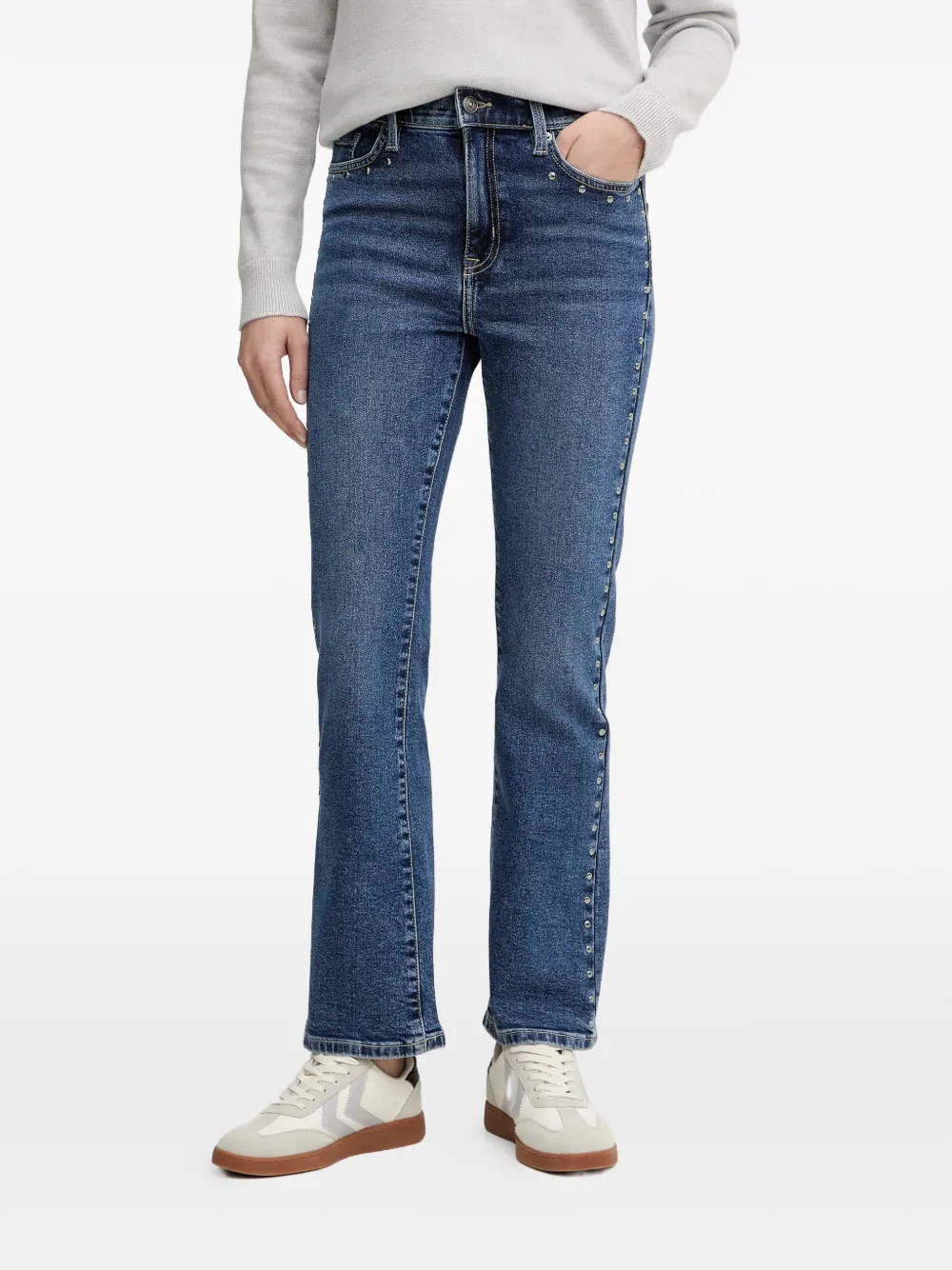 DKNY studded-detail jeans - Blau