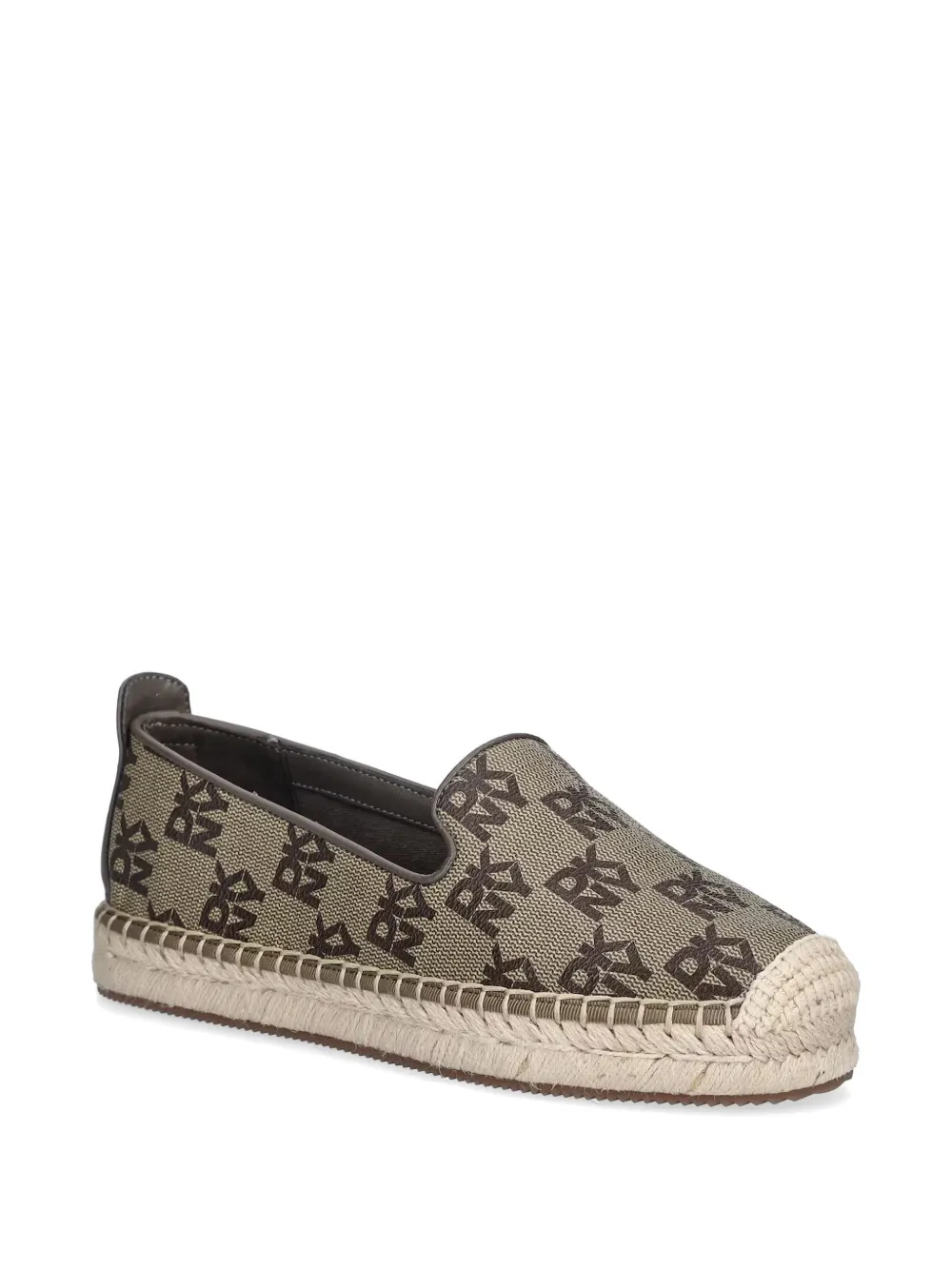 DKNY Mallandra espadrilles met monogram Bruin