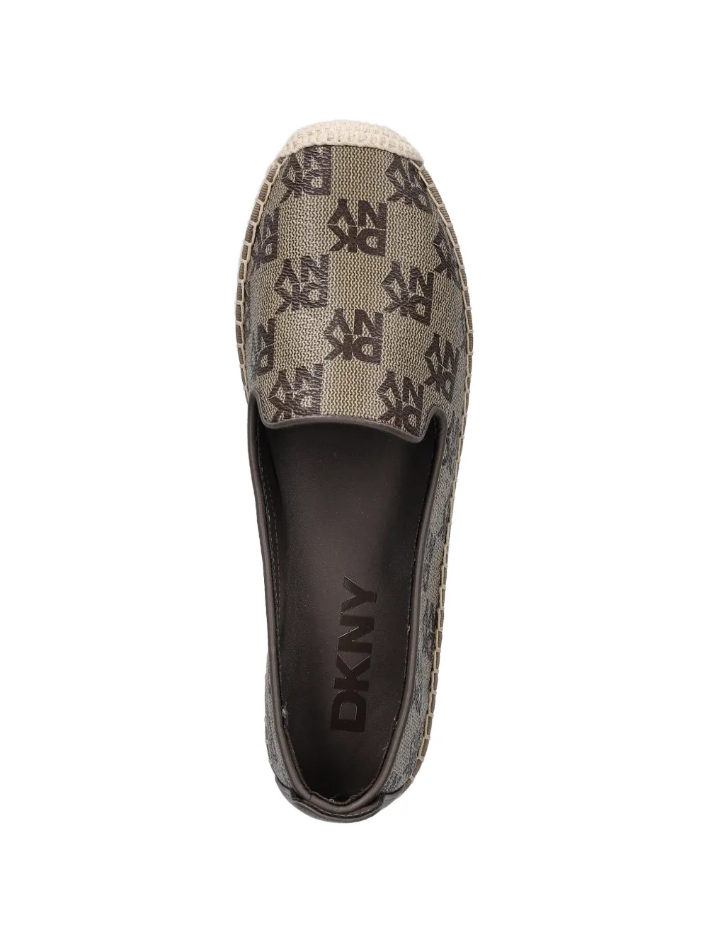 DKNY Mallandra espadrilles met monogram Bruin