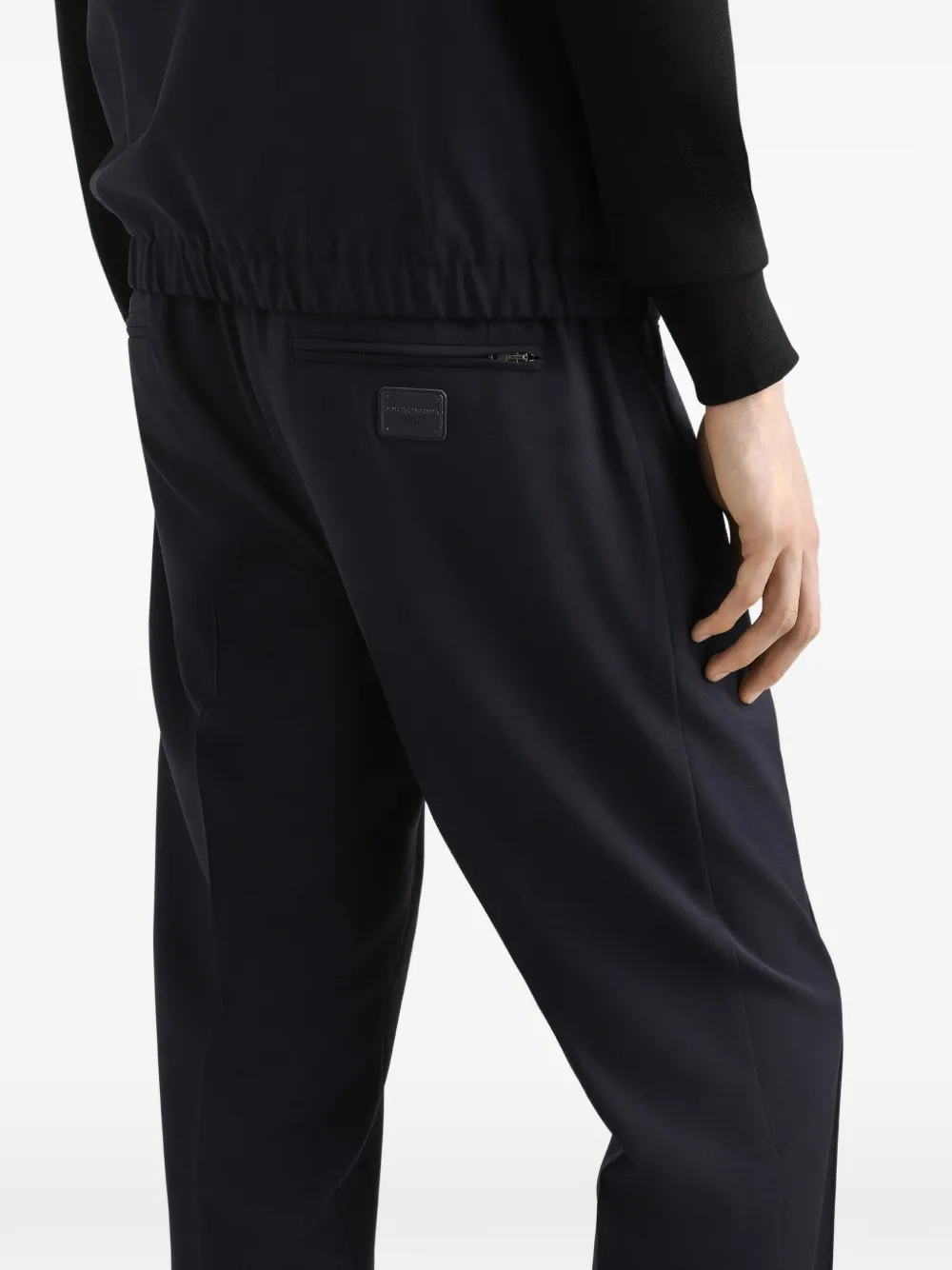 Dolce & Gabbana Broek met trekkoordtaille Blauw