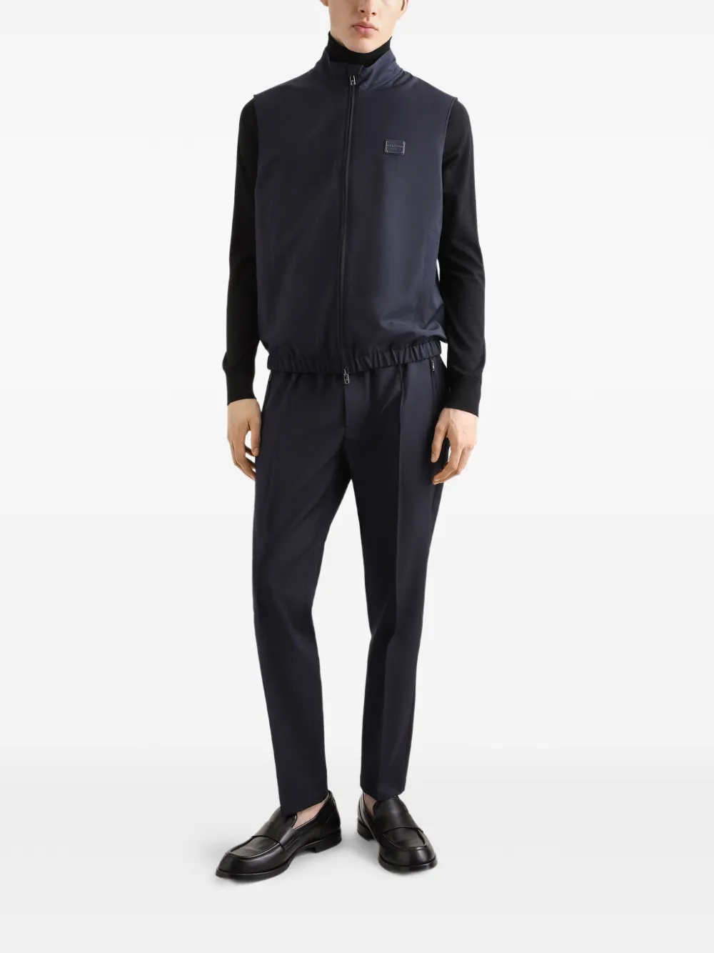 Dolce & Gabbana Broek met trekkoordtaille Blauw