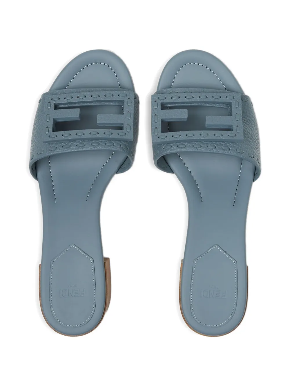 FENDI Baguette leren sandalen Blauw