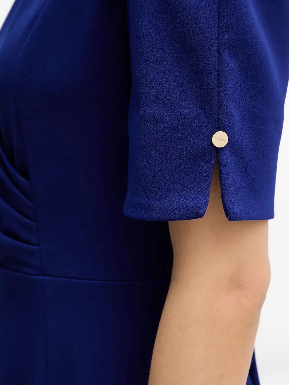 DKNY Mini-jurk met pofmouwen en V-hals Blauw