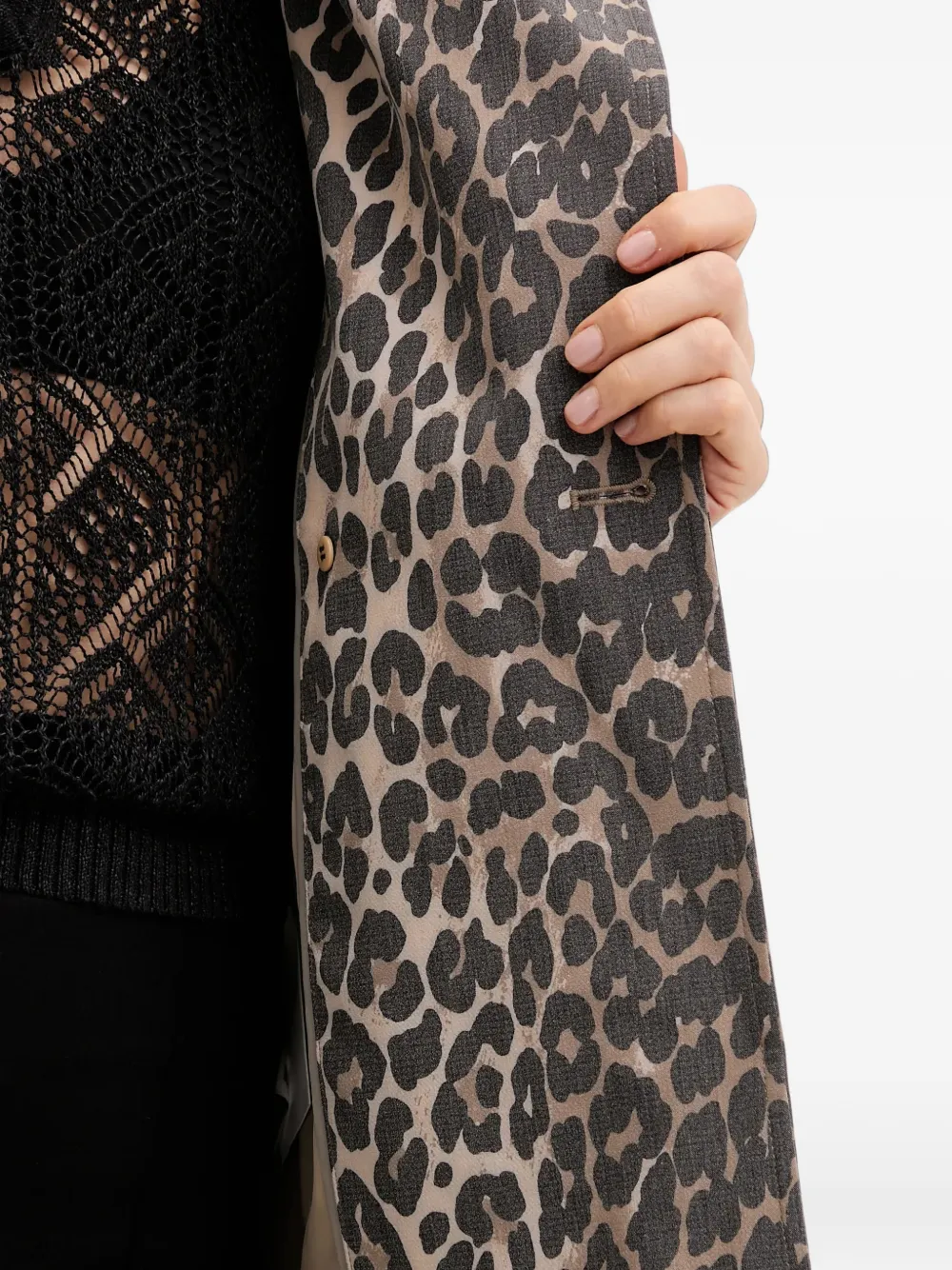 DKNY leopard-print trench coat Bruin