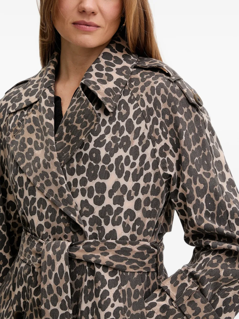 DKNY leopard-print trench coat Bruin