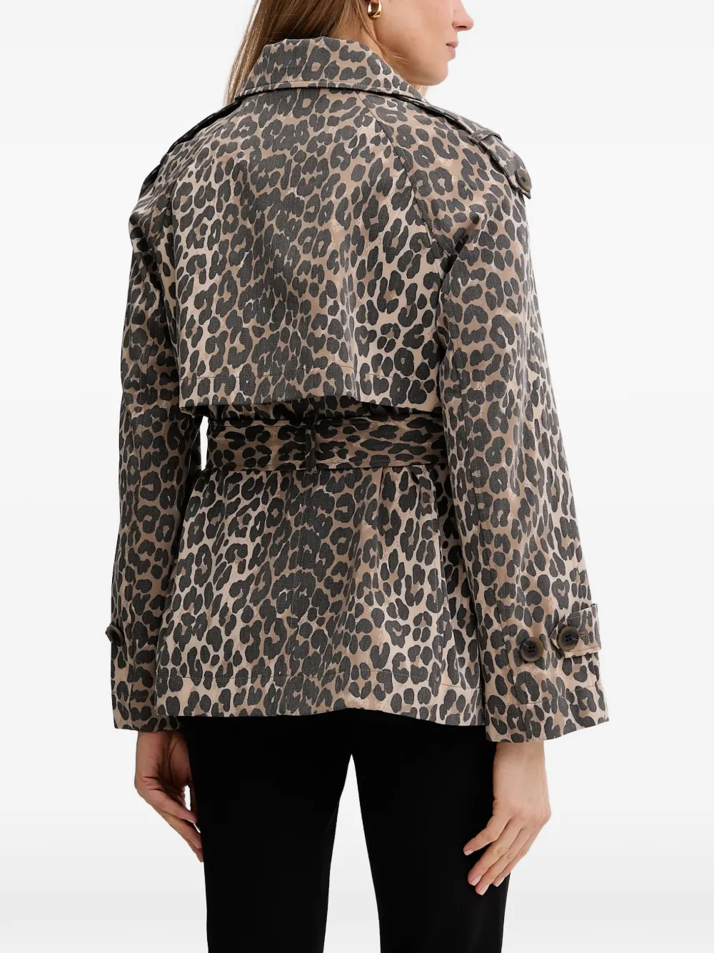 DKNY leopard-print trench coat Bruin