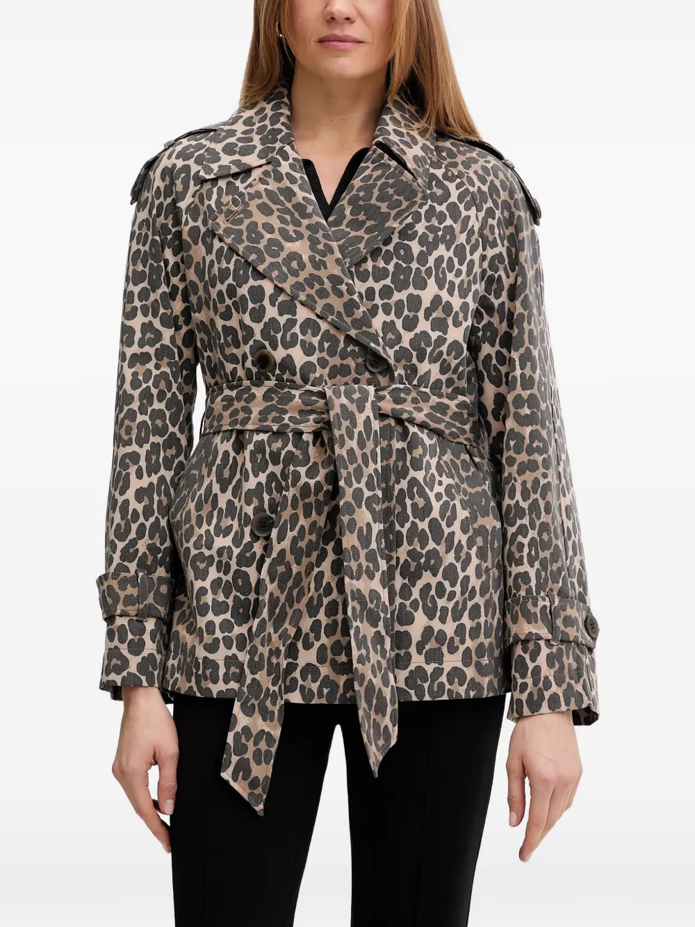 DKNY leopard-print trench coat Bruin