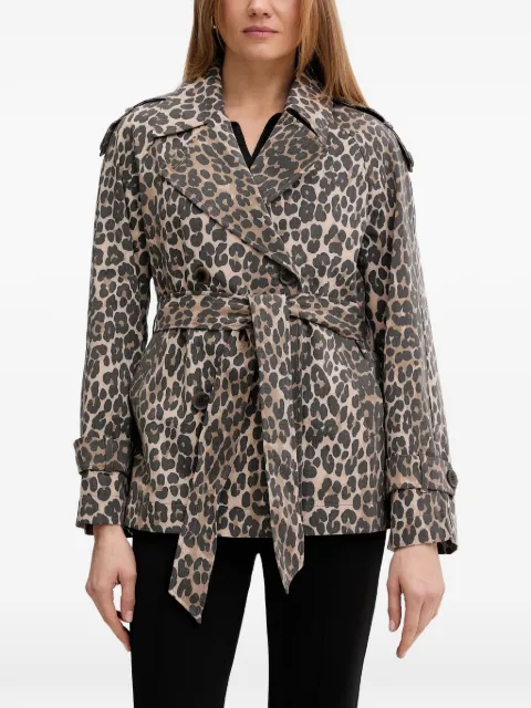 DKNY leopard-print trench coat