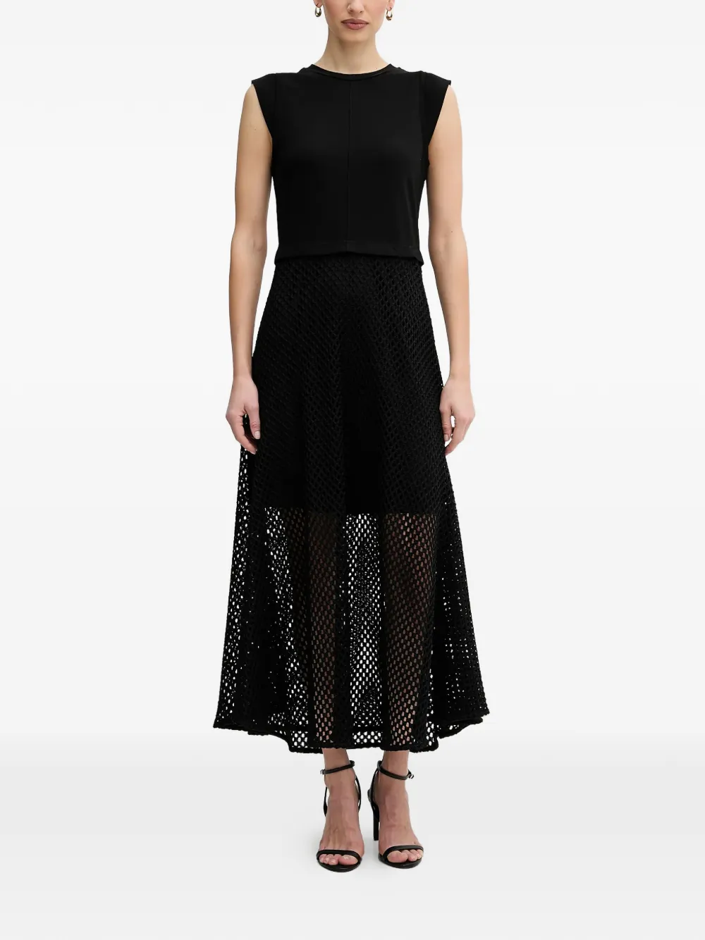 DKNY flared maxi dress - Nero