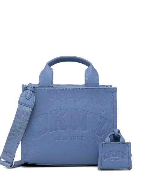 DKNY logo-embossed charm tote bag