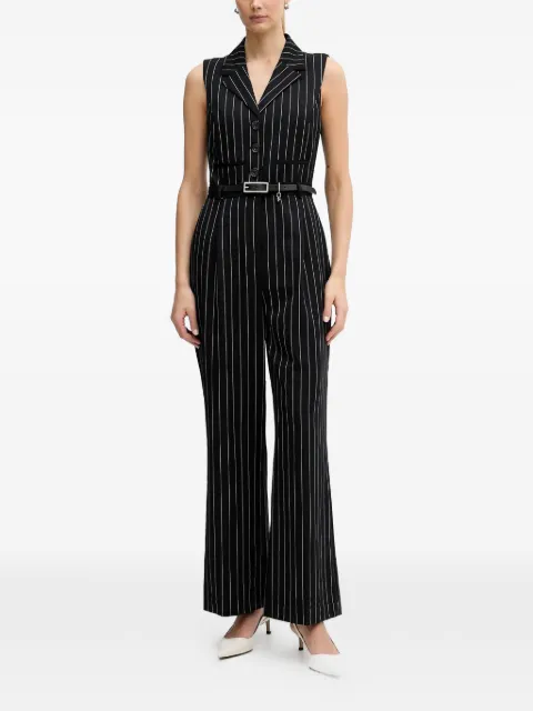 DKNY striped belted jumpsuit
