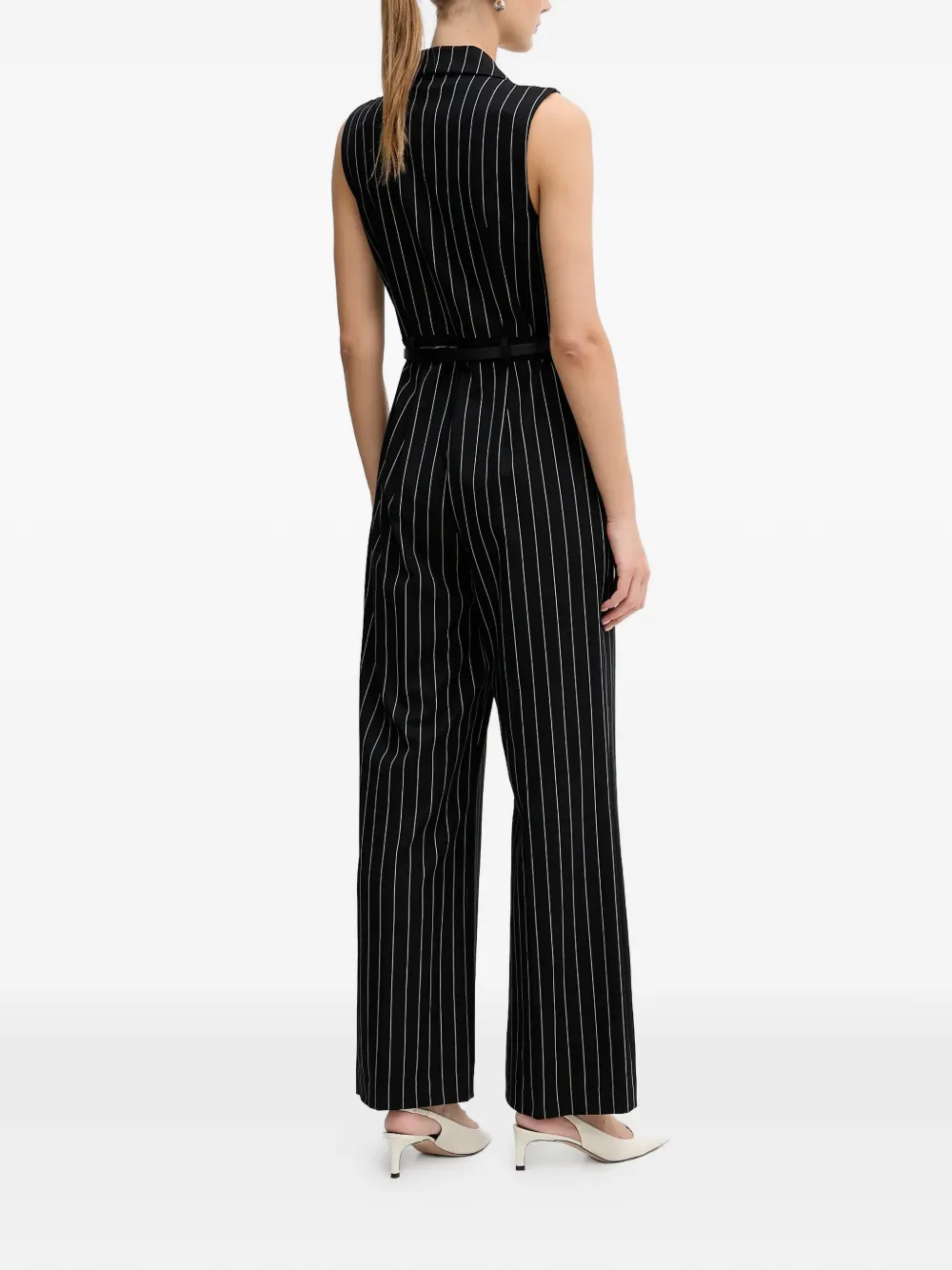  Dkny Combinaison Rayée Et Ceinturée - Noir 