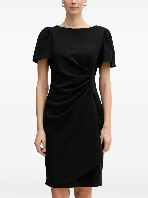 Dkny Ruched Mini Dress - Black
