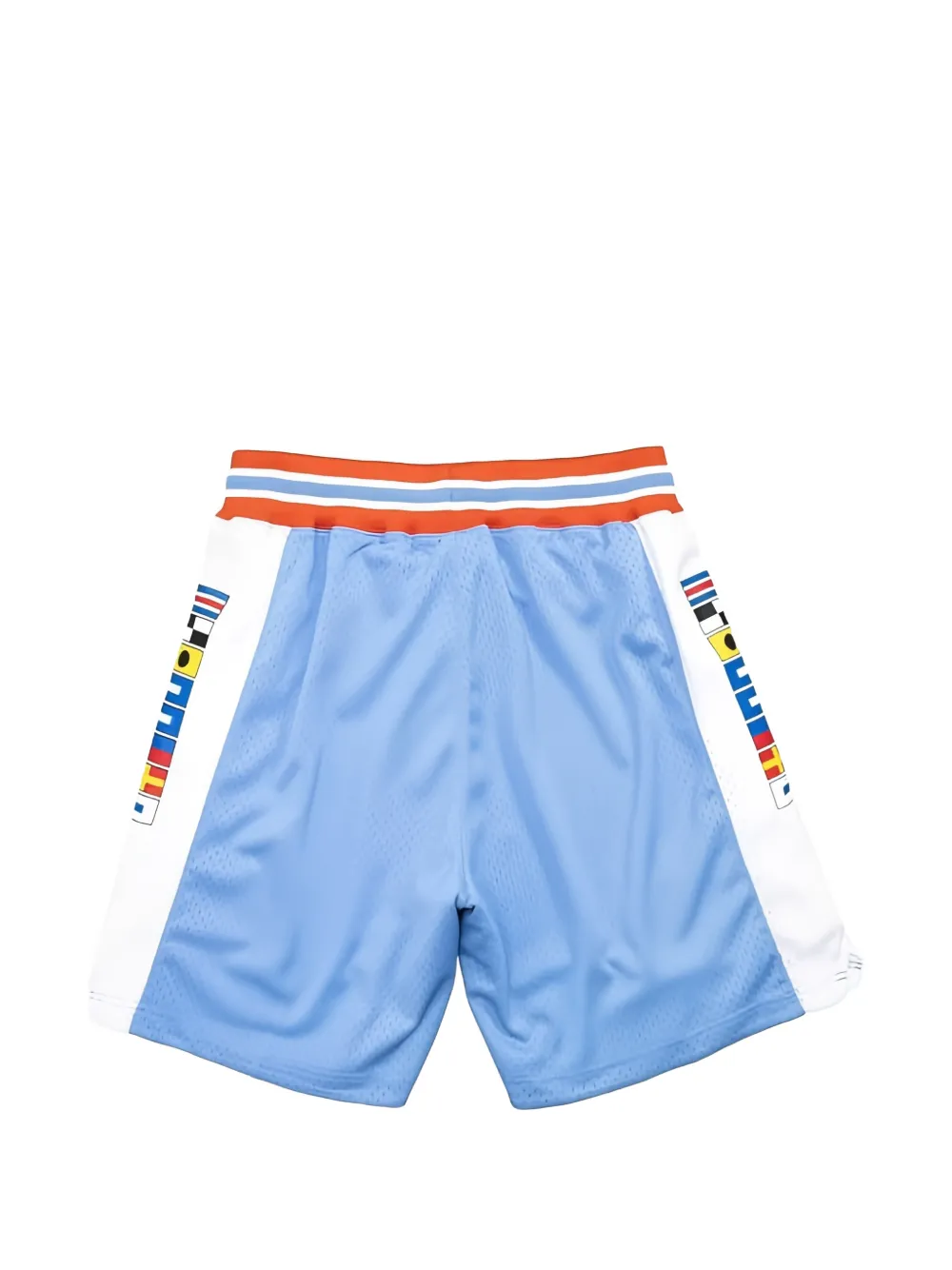 Mitchell & Ness NBA Clippers 80 gestreepte shorts met logo Blauw