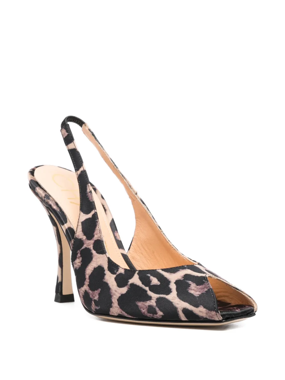  Chantal Slingback Leopard-print Sandals - Brown 